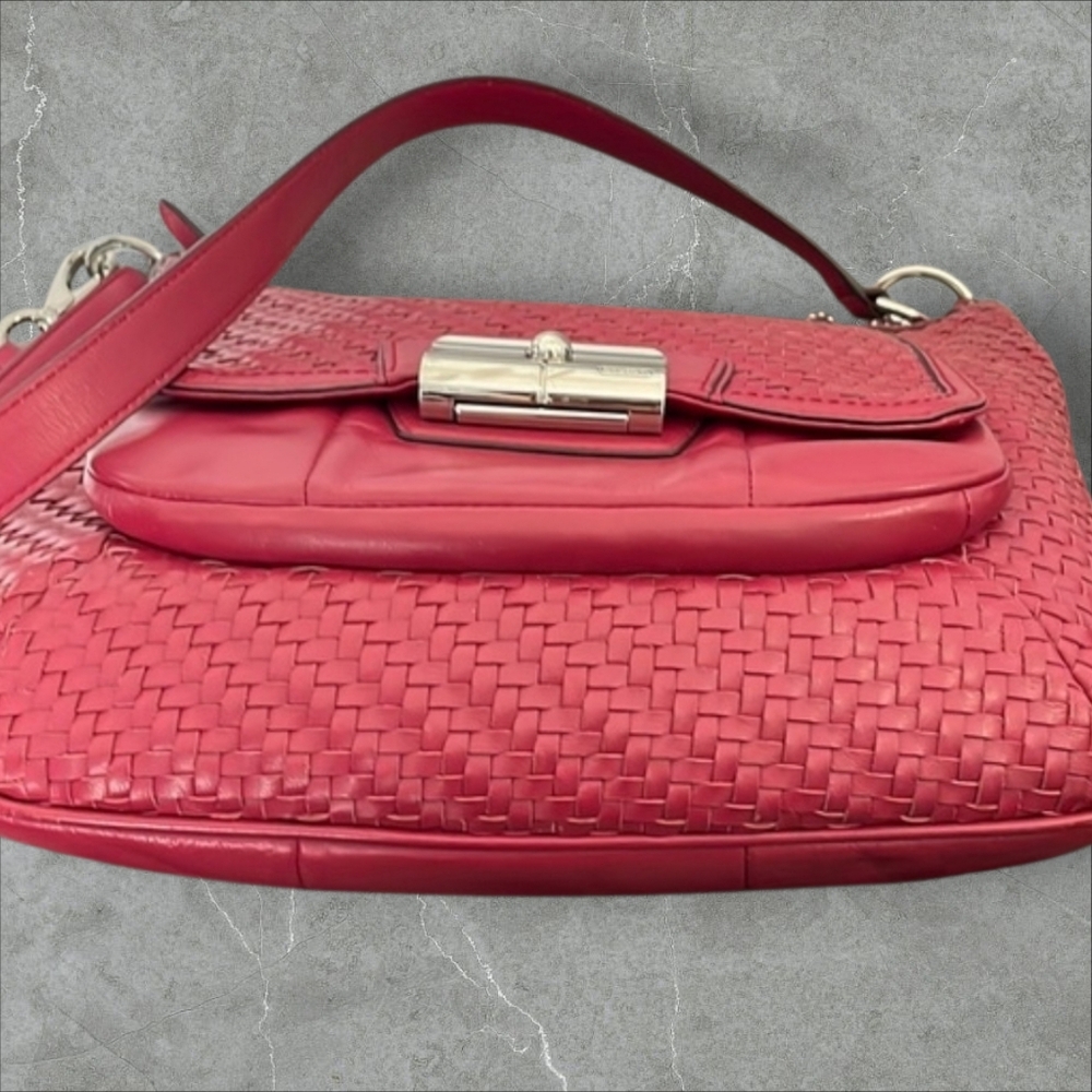 Coach Kristin Woven Leather Hobo - Picture 6 of 10